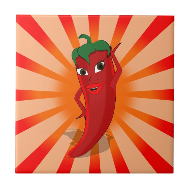 Red Pepper Superstar Kakelplatta (Framsidan)