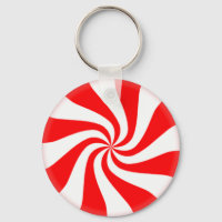 Red Peppermint Candy Keychains
