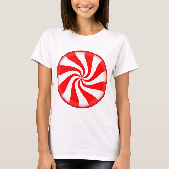 Red Peppermint Candy T-shirt (Framsida)