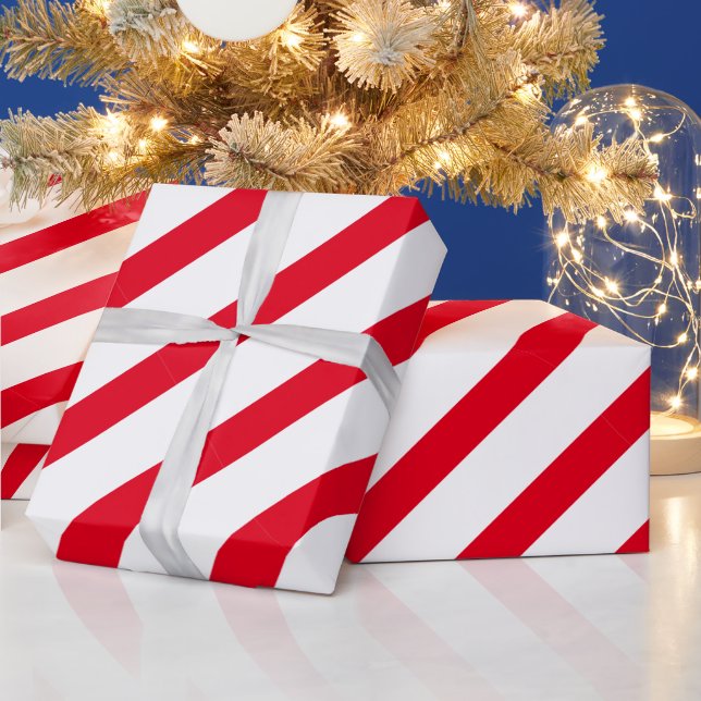 Red Peppermint rand jul papper Presentpapper (Helgdagar)