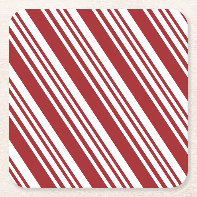 Red Peppermint Underlägg Papper Kvadrat (Framsidan)