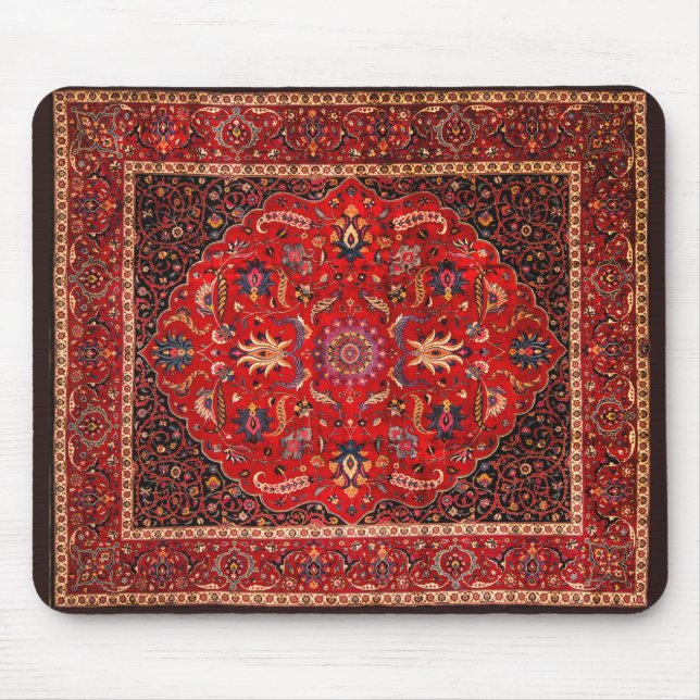 Red Persian Matta från Mashhad Musmatta (Framsidan)