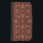Red Persian scarlet arabesque tapestry Galaxy S4 Plånboksfodral<br><div class="desc">scarlet arabesque persian carpet design Golden-blommor med scarlets bakgrund Mörk rik röd bakgrund med blommönster i geometriska upprepade mönster-blommönster,  geometriska mönster,  medallion</div>