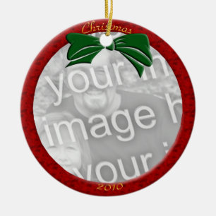 Red Personalize Photo Ornament
