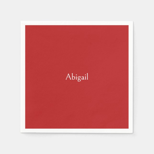 Red Personlig Baby Shower Pappersservett (Framsidan)