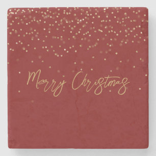 Red Personlig Guld Glitter Gnistra Dots Stenunderlägg