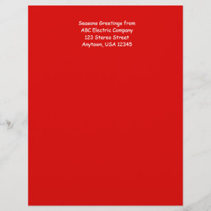 Red, Personlig Letterhead Stationery Papper