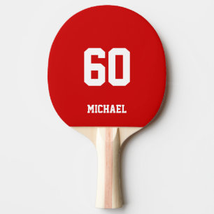 Red Personlig Namn nummer Pingisracket