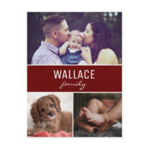 Red Personlig Photo Collage jul