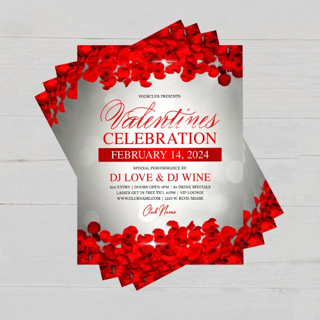Red Petals & Roses Valentine's Day Event  Reklamblad (Skapare uppladdad)