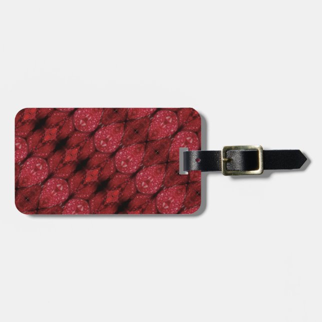 Red Petunia Ikat To San Telmo Bagagebricka (Horisontell Framsida)
