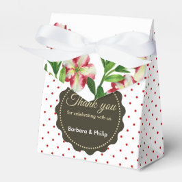 Red Petunias Red White Polka dots Presentaskar