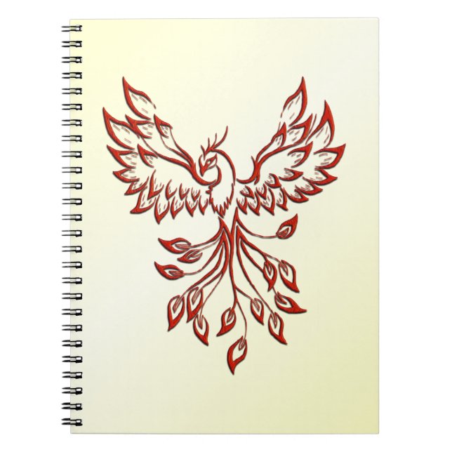 Red Phoenix Rises Anteckningsbok (Framsidan)