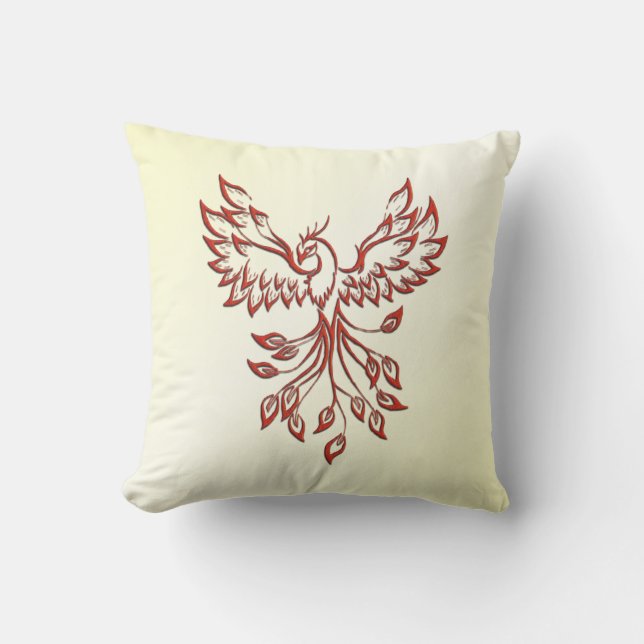 Red Phoenix Rises Kudde (Framsida)