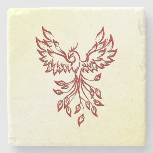 Red Phoenix Rises Stenunderlägg (Framsidan)