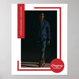 Red Photo Modern Studenten Poster