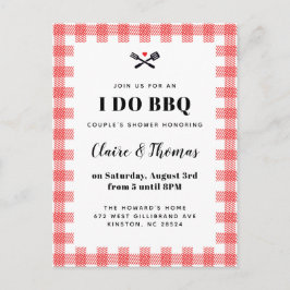 Red Picnic Play Trasa I Do BBQ-inbjudan Vykort