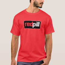 Red Pill™ Text Black Logotyp Red T-Shirt