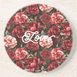 Red Pink Rose Flowers   Underlägg