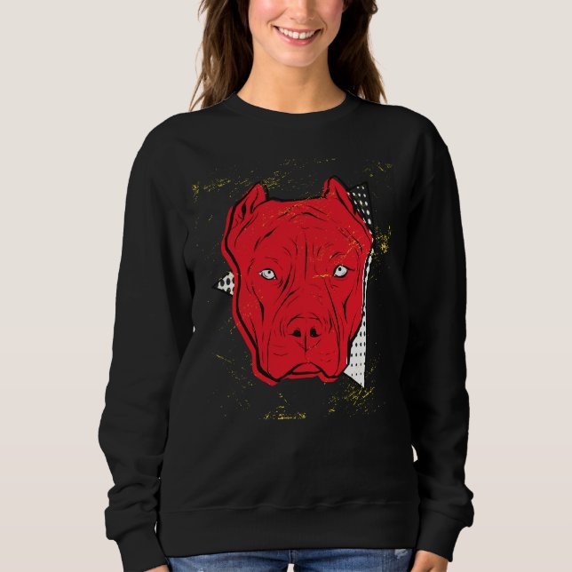 Red Pitbull T Shirt (Framsida)