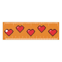 Red Pixel Heart Mönster
