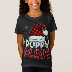 Red Plade Poppy Claus Matching Familj Funny Kristu T Shirt