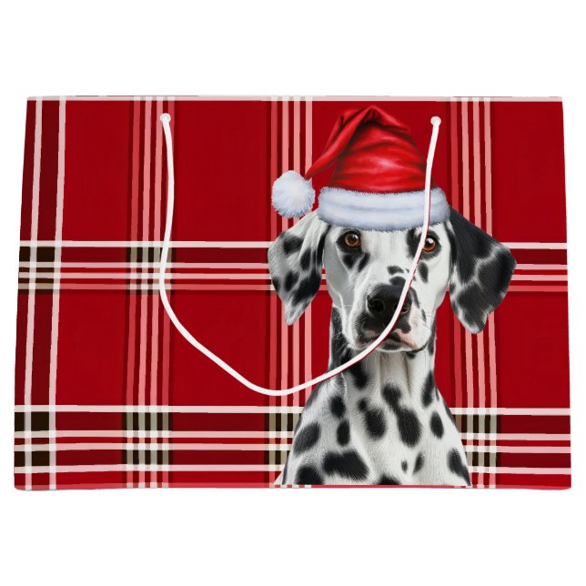 Red Plaid Dalmatian Dog Lover Holiday (Framsidan)