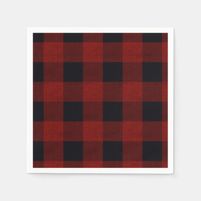 Red Plaid Pappersservett (Framsidan)