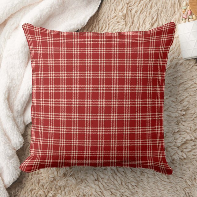 Red plaid pattern kudde (Filt)