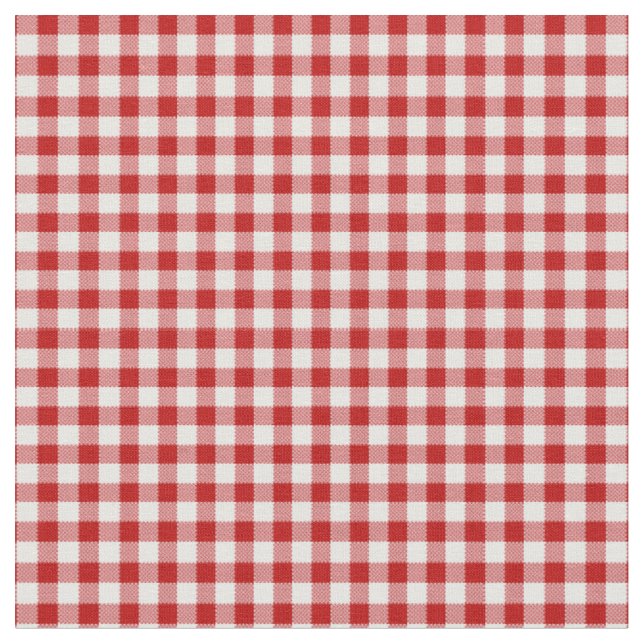 Red Plaid, Red Gingham Tyg (Närbild)