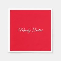Red Plain Elegant Minimalist Calligraphy