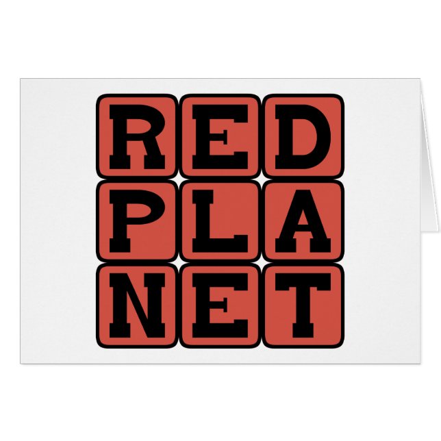 Red Planet, Mars Hälsningskort (Framsidan Horizontal)