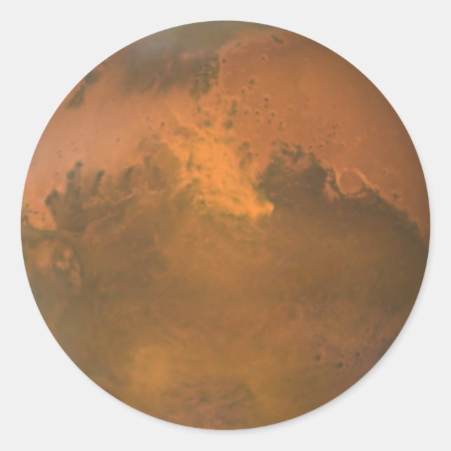 Red Planet Mars Runt Klistermärke (Framsida)