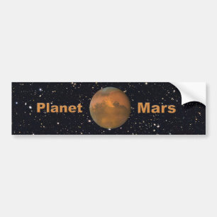 Red Planet Mars Starry Himlar Bildekal