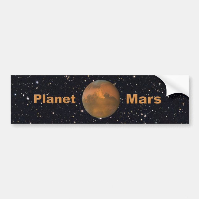 Red Planet Mars Starry Himlar Bildekal (Framsidan)