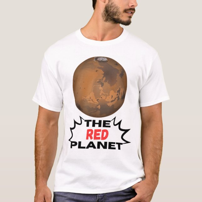 Red Planet Mars T-Shirt - Cosmic Stil (Framsida)