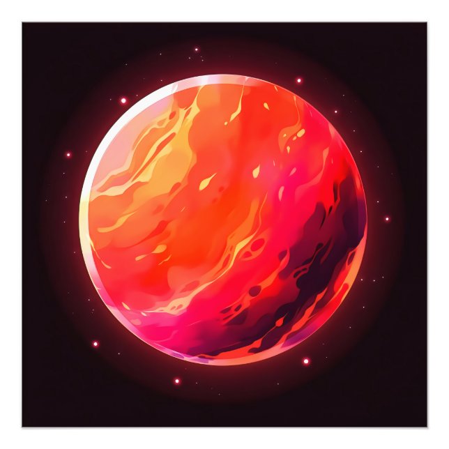 Red Planet Space Fototryck (Framsidan)