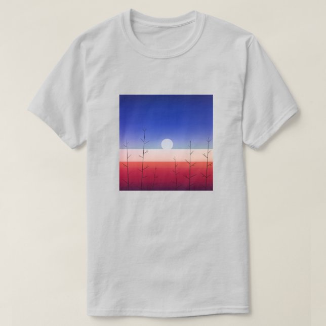 Red Planet Sunset Minimal T-Shirt (Design framsida)