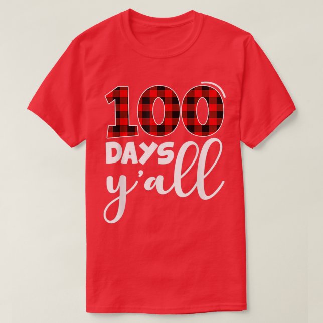 Red Play 100 DAGAR Yx27all Lustigt 100-dagars Scho T Shirt (Design framsida)