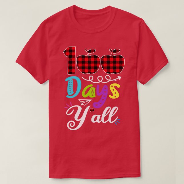 Red Play 100 DAGAR Yx27all Lustigt 100-dagars Scho T Shirt (Design framsida)