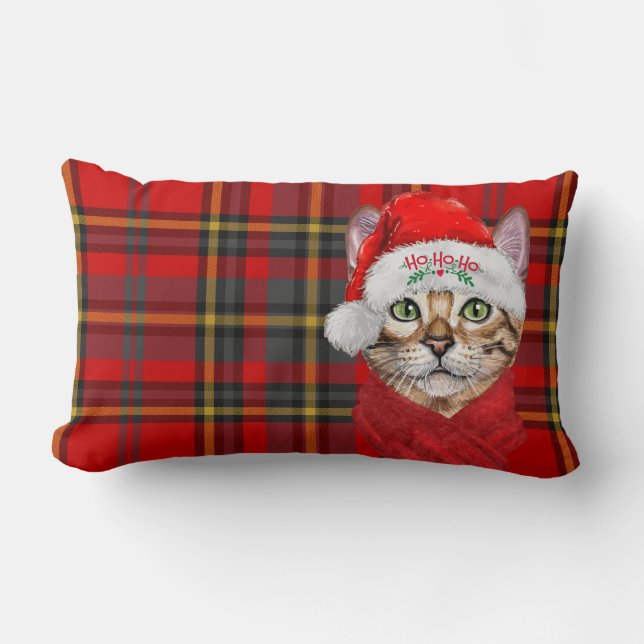 Red Play Abyssinansk julkatt Helgdag Lumbarkudde (Framsida)