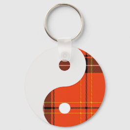 Red Play and White Yin Yang Nyckelring
