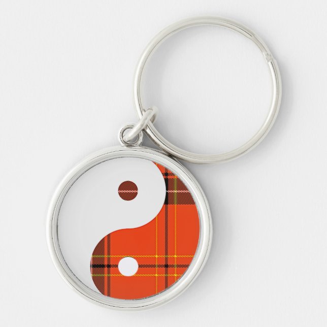 Red Play and White Yin Yang Nyckelring (Framsidan)