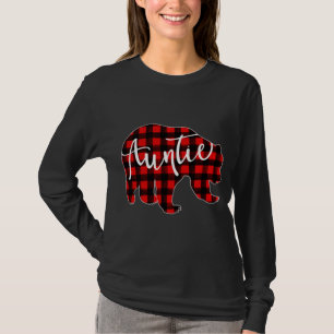 Red Play Auntie Bear Matching Familjejul Ev T Shirt