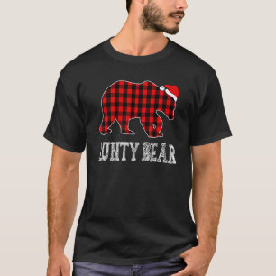Red Play Aunty Bear jul Pajama Matching Fam T Shirt