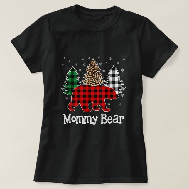 Red Play Bear Bear Julgran Leopard P T Shirt (Design framsida)