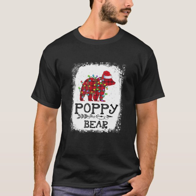 Red Play Bear-julen Rainbow Pajama Matc T Shirt (Framsida)