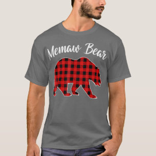 Red Play Bear Matching Buffalo Family Pajam T Shirt