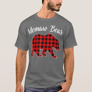 Red Play Bear Matching Buffalo Family Pajam T Shirt