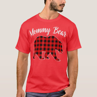 Red Play Bear Matching Buffalo Family Pajam T Shirt